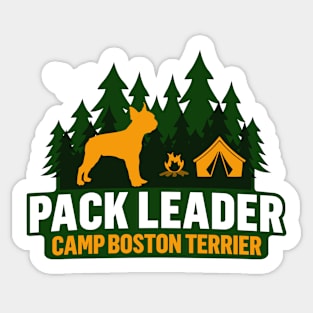 Camp Boston Terrier Pack Leader Sticker